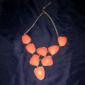 Geometric shaped crystal statement necklace